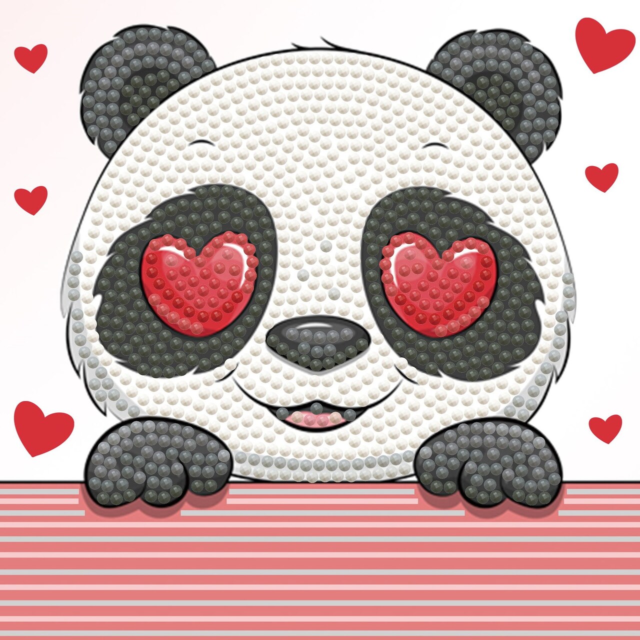 Diamond Dotz Panda Love Dotz Box Animal Diamond Painting Kits for Adults - Diamond Art Kits a Relaxing Creative Craft Kit with Dotz Gems 5.9x5.9